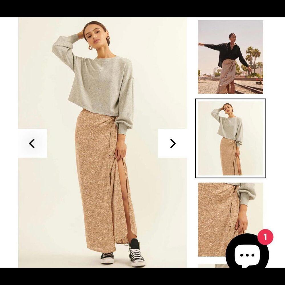 Promesa long wrap skirt retails $56 women’s size small